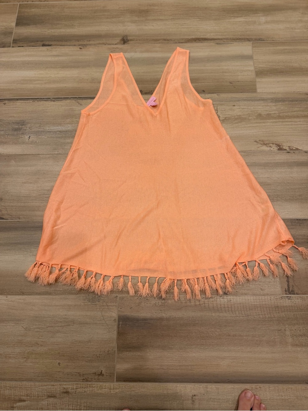 Lilly Pulitzer Peach Fringe Tank Top